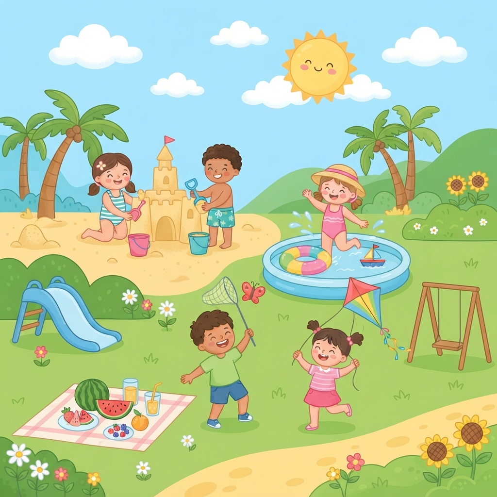 Éclats d'été : exploration sensorielle pour les tout-petits