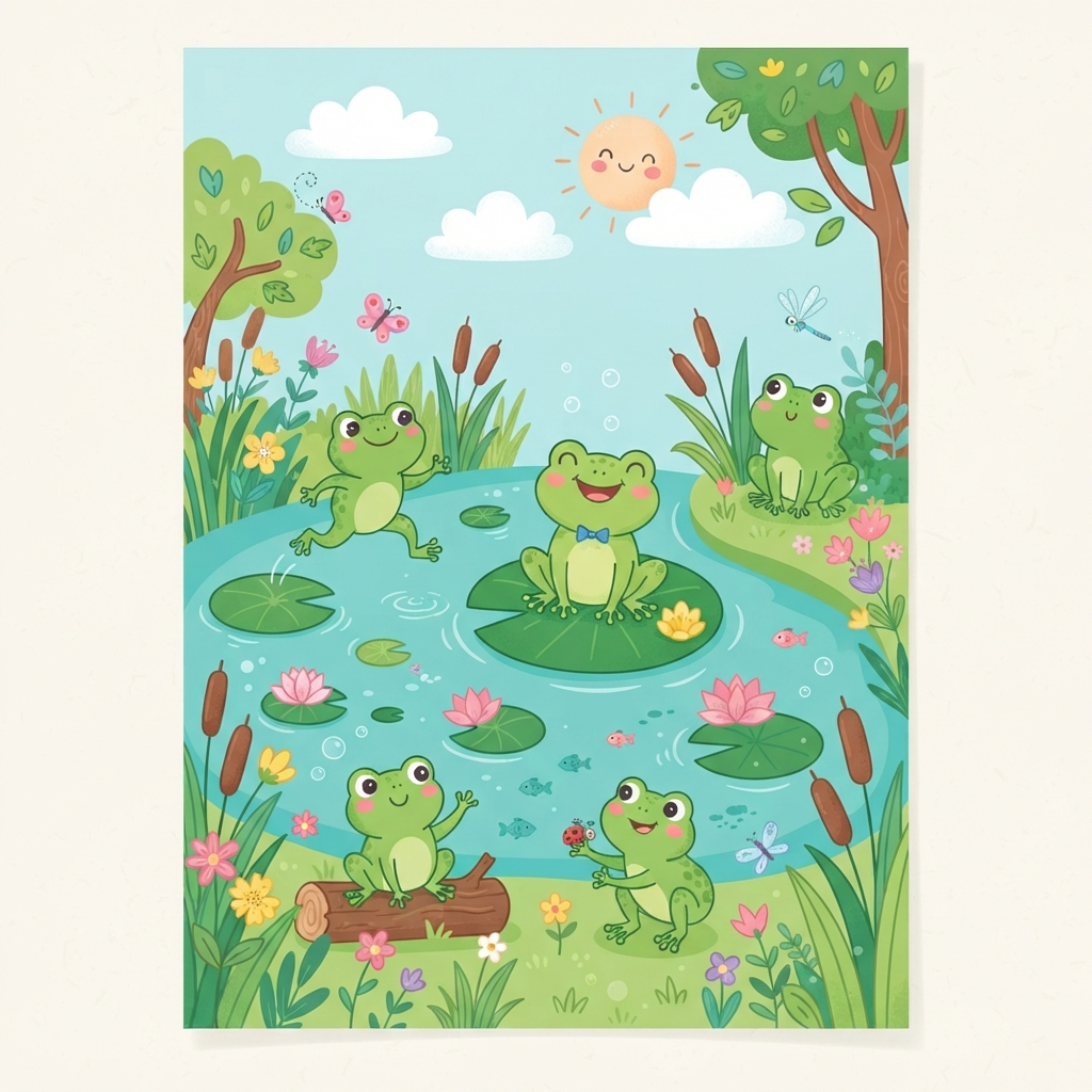 Sauts de grenouille : exploration sensorielle et motrice