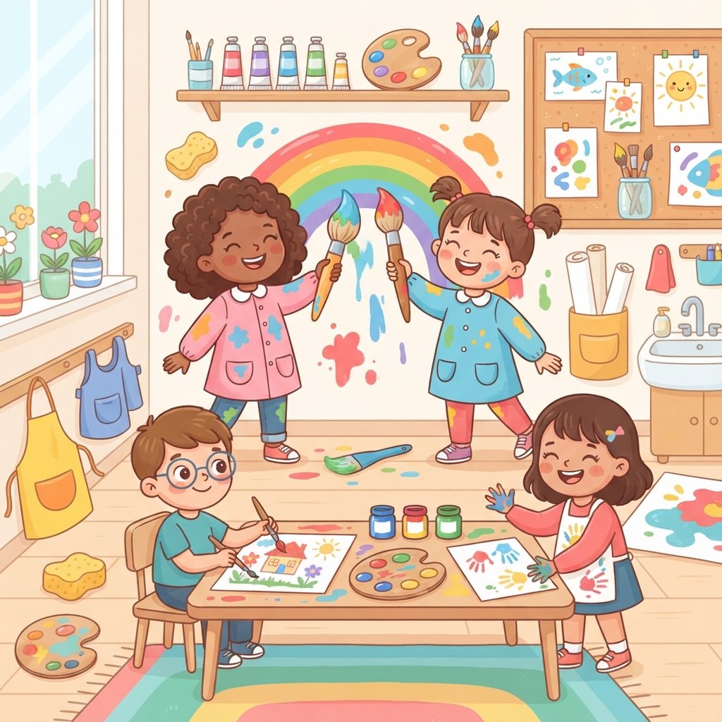 Semaine des Petits Artistes : Exploration de la Peinture et des Couleurs