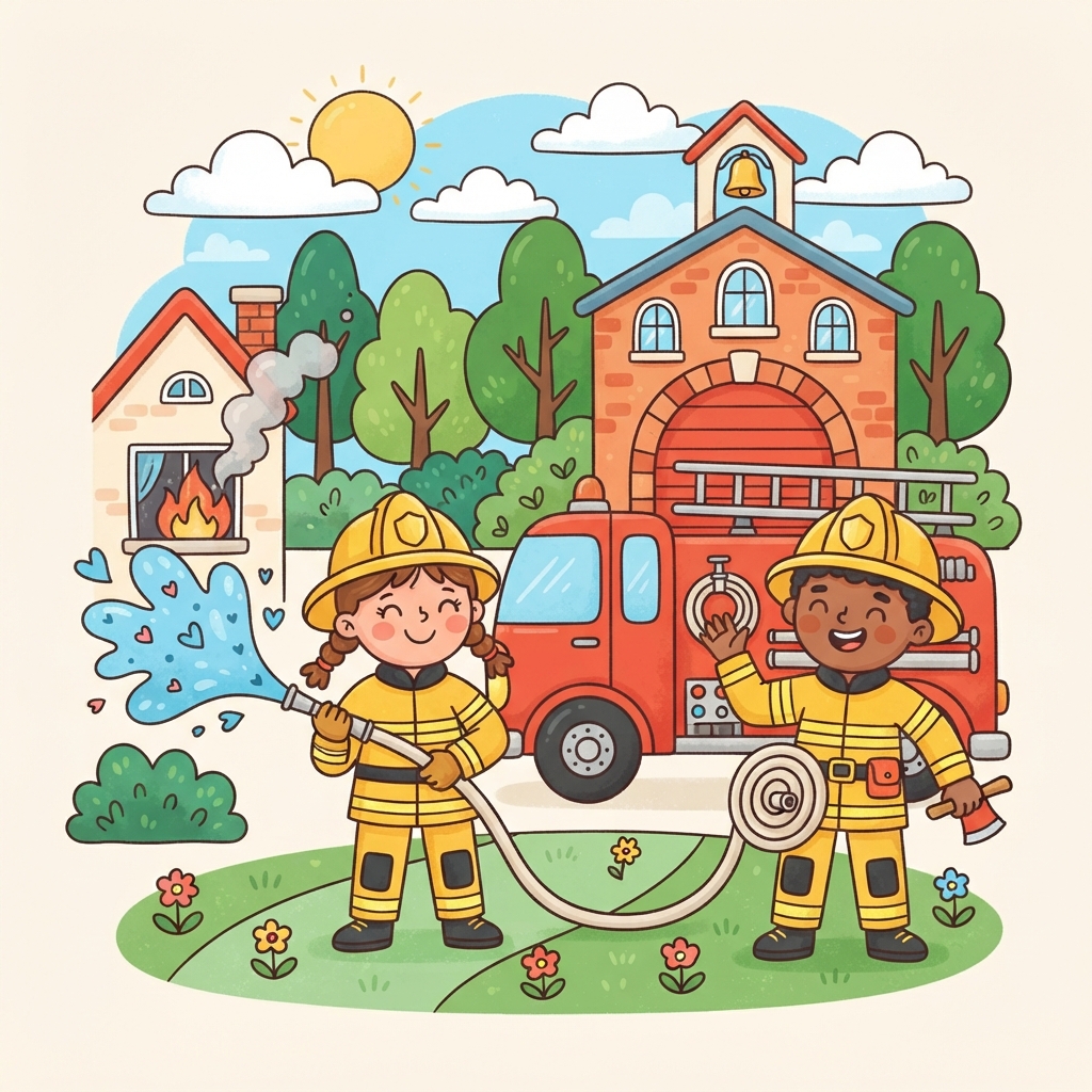 Les petits pompiers en action