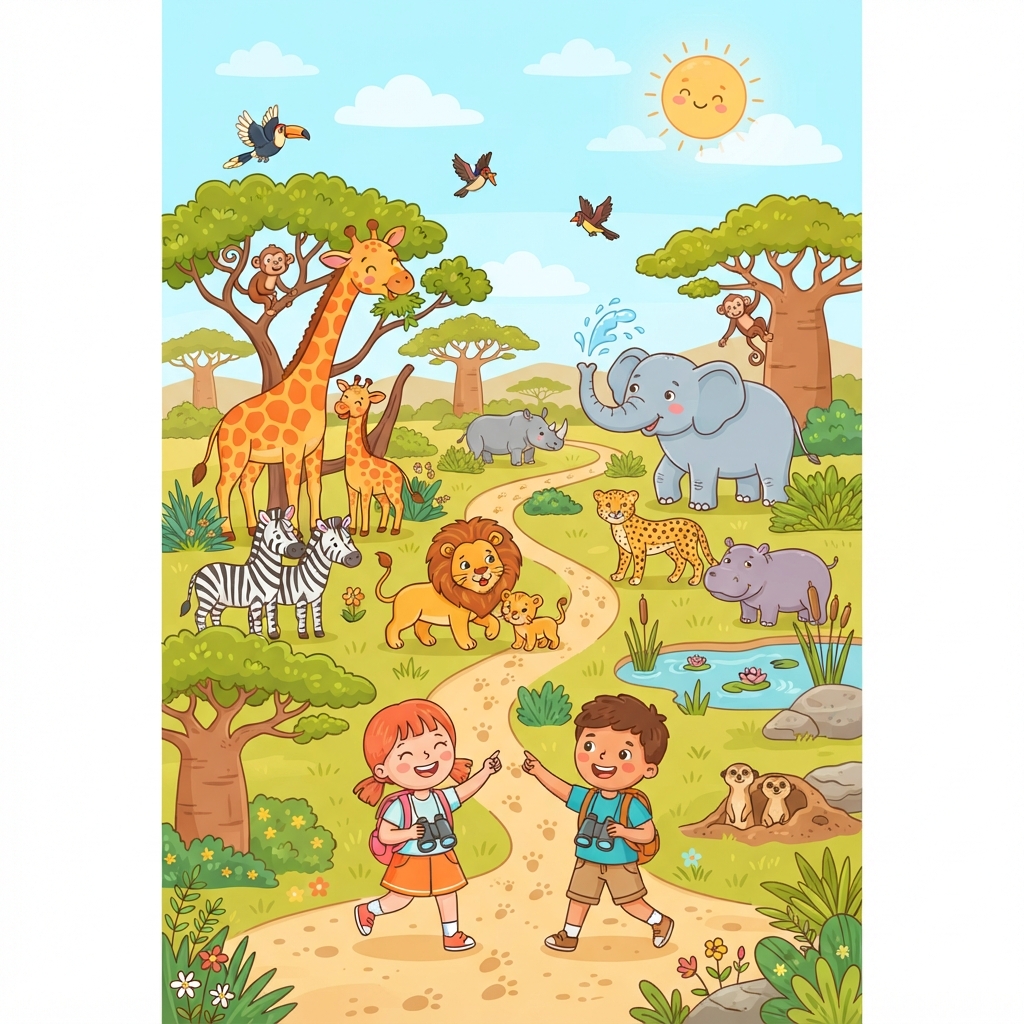 Explorons la Savane : Animaux du Chaud