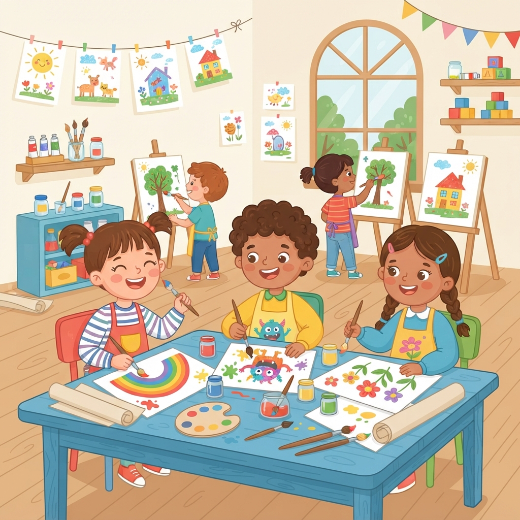 Semaine Éclatante : Ateliers de Peinture Sensoriels pour les Tout-Petits
