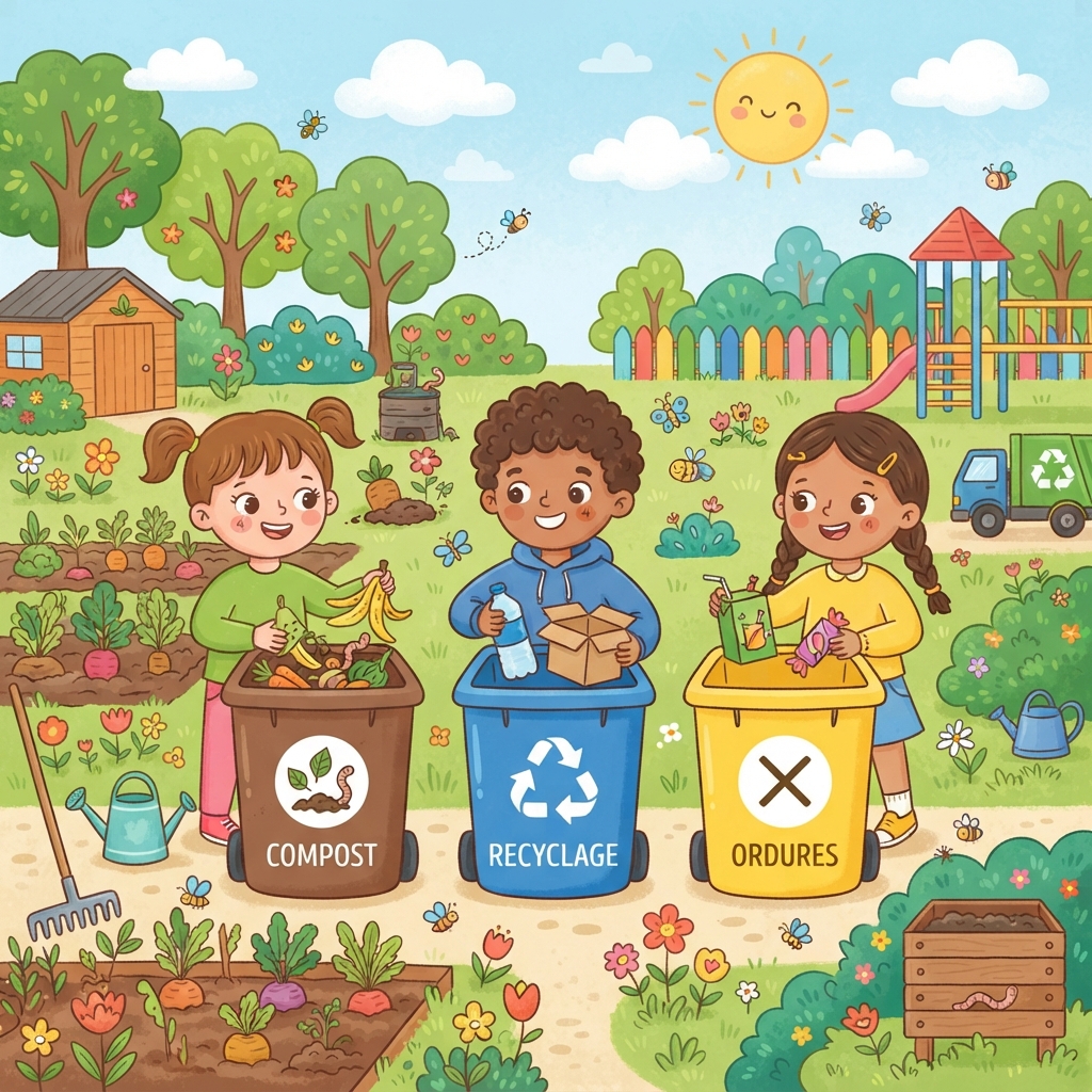 Mission Planète Propre : Compost, Recyclage et Poubelle