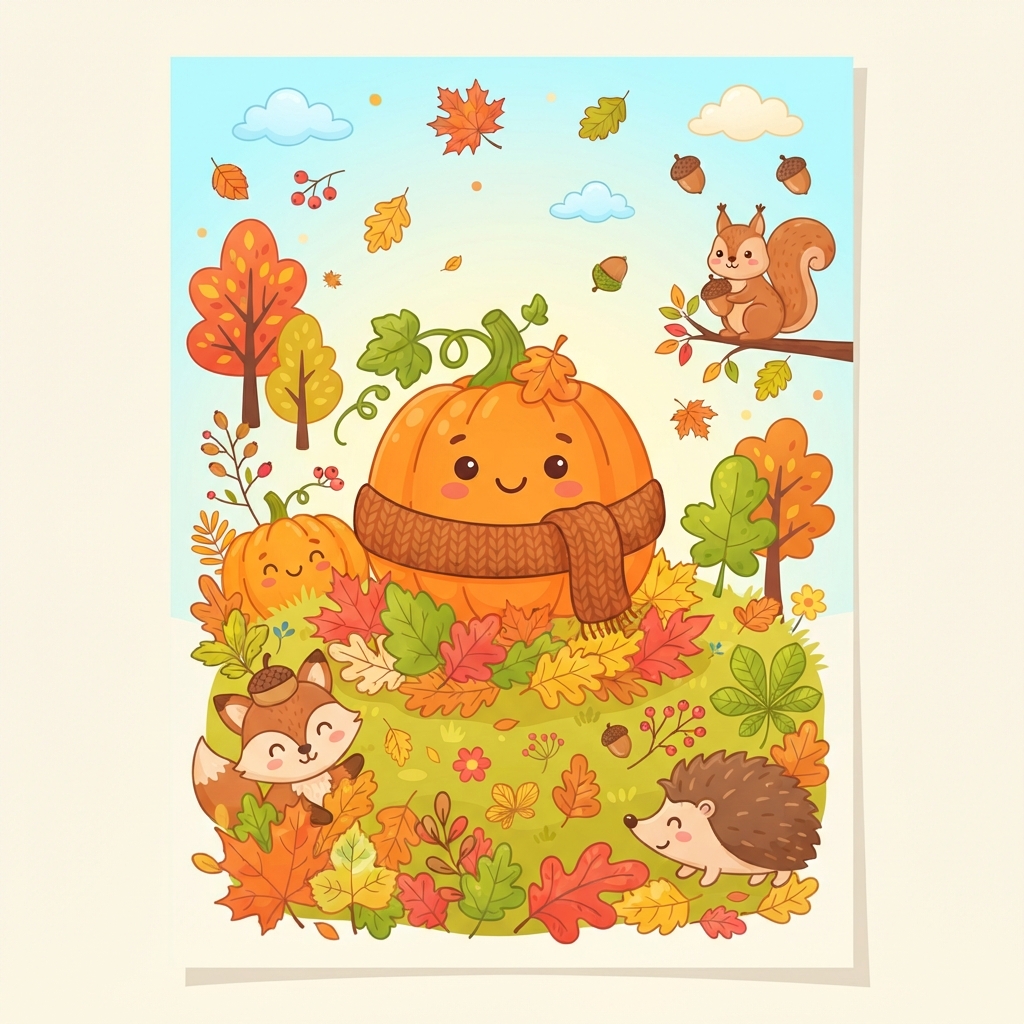 Exploration sensorielle de l'automne : potirons et feuilles