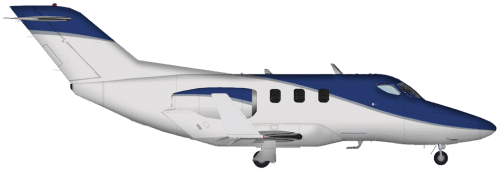 Side profile of Honda HondaJet aircraft