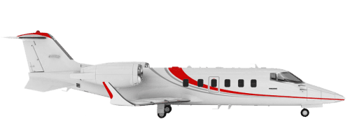 Side profile of Learjet 60 aircraft