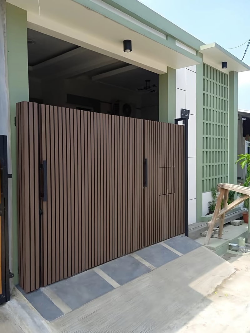 Hasil pengerjaan proyek Pagar WPC Welder Bintaro presisi tanpa kompromi Bintaro Tangerang Selatan
