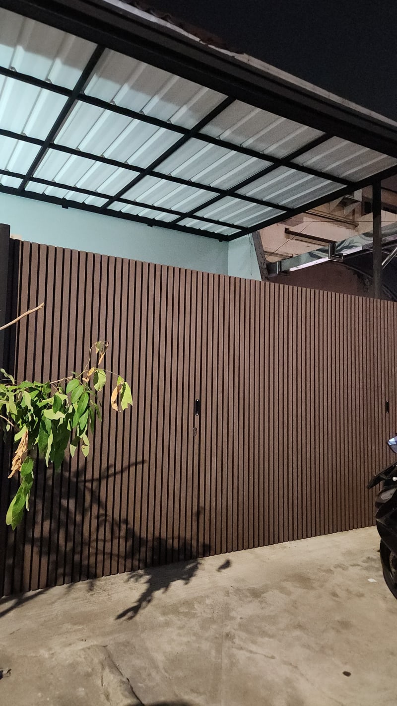 Hasil pengerjaan proyek Pagar WPC Welder Bintaro presisi tanpa kompromi Bintaro Tangerang Selatan