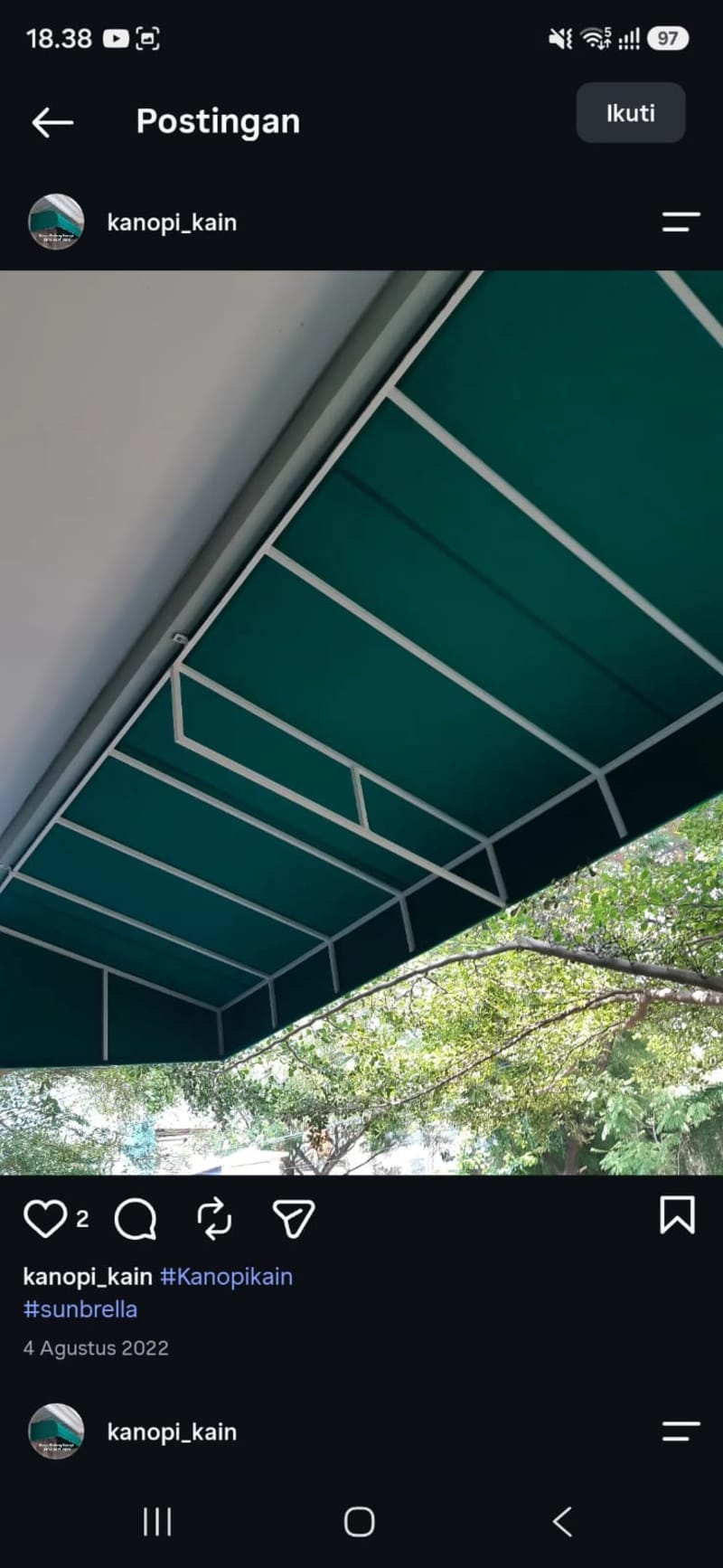Kanopi Kain / Awning Welder Bintaro
