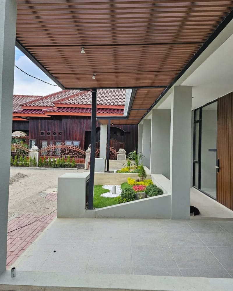 Hasil pengerjaan proyek Kanopi Kisi-Kisi Welder Bintaro presisi tanpa kompromi Bintaro Tangerang Selatan