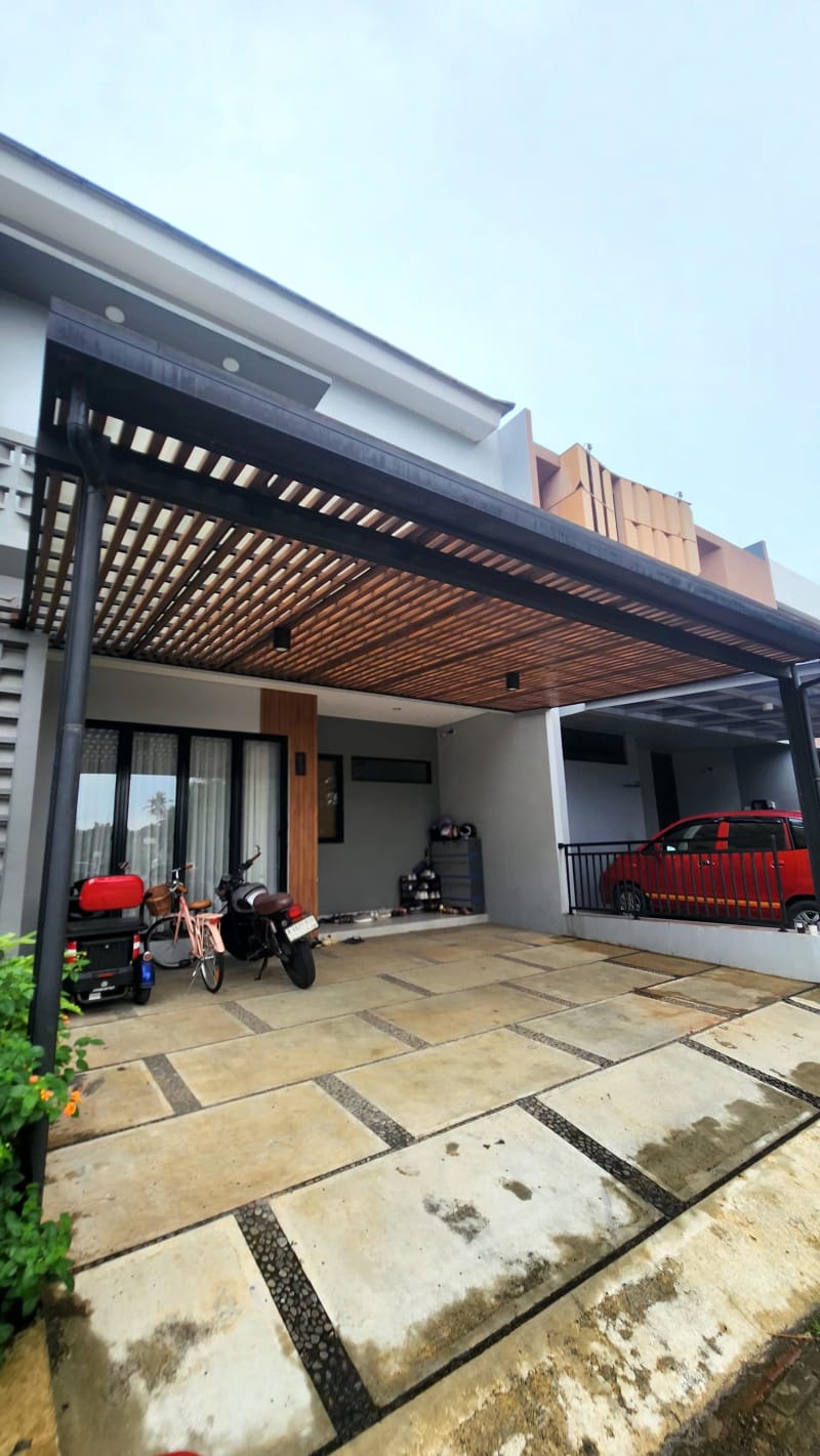 Hasil pengerjaan proyek Kanopi Kisi-Kisi Welder Bintaro presisi tanpa kompromi Bintaro Tangerang Selatan