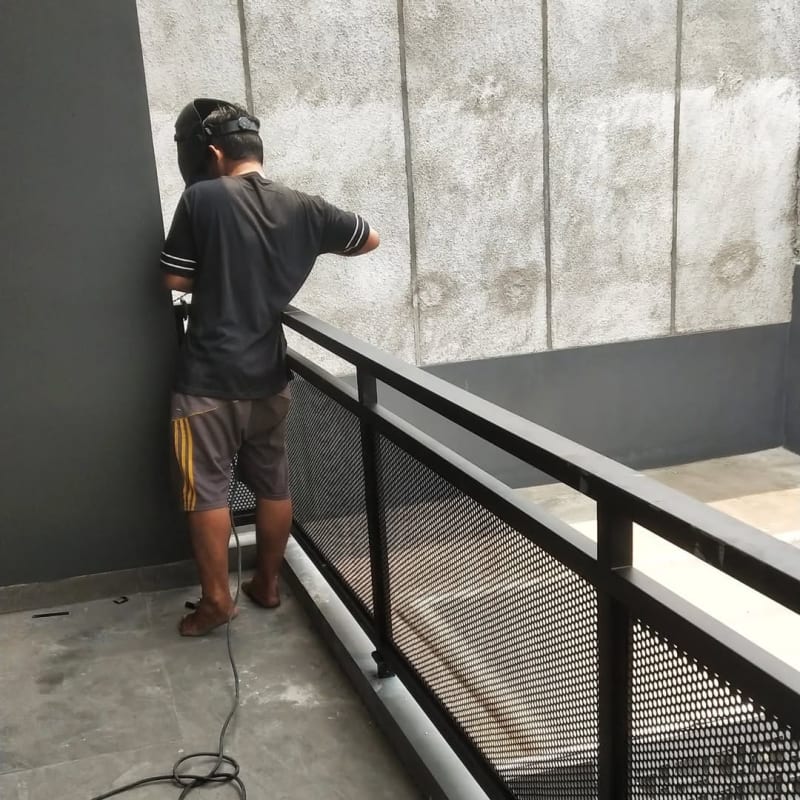 Pagar Plat Perforated Welder Bintaro