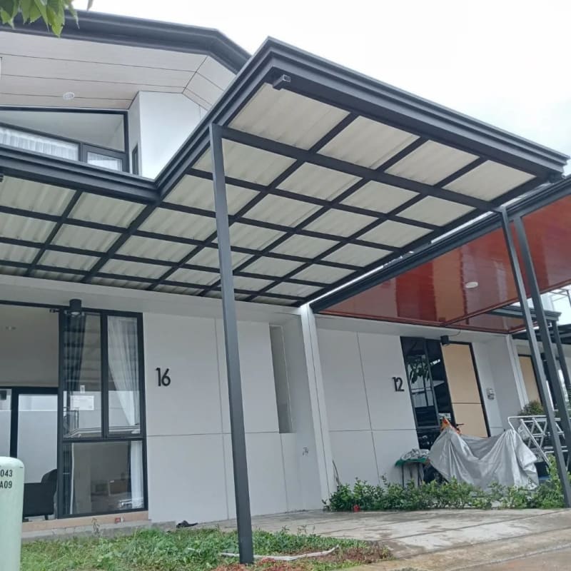 Hasil pengerjaan proyek Kanopi Alderon Welder Bintaro presisi tanpa kompromi Bintaro Tangerang Selatan