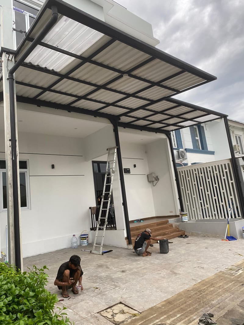 Hasil pengerjaan proyek Kanopi Alderon Welder Bintaro presisi tanpa kompromi Bintaro Tangerang Selatan