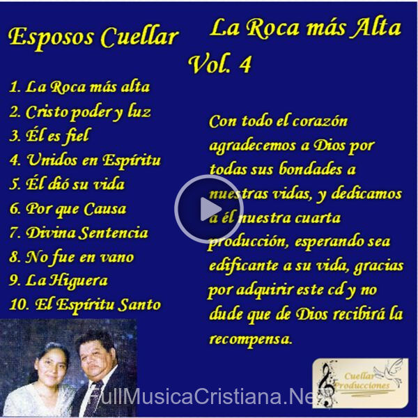 ▷ La Roca Mas Alta de Esposos Cuellar 🎵 Canciones del Album La Roca Mas Alta