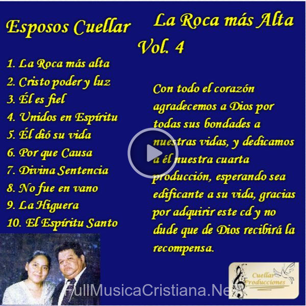 ▷ Cristo Poder Y Luz de Esposos Cuellar 🎵 del Álbum La Roca Mas Alta