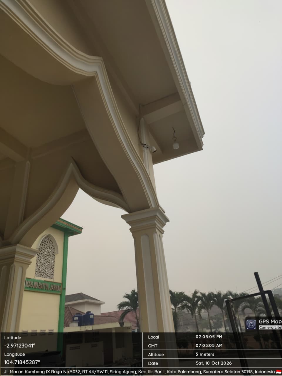 Pemasangan dan penyesuaian kamera CCTV Hikvision di Masjid Baitul Jannah