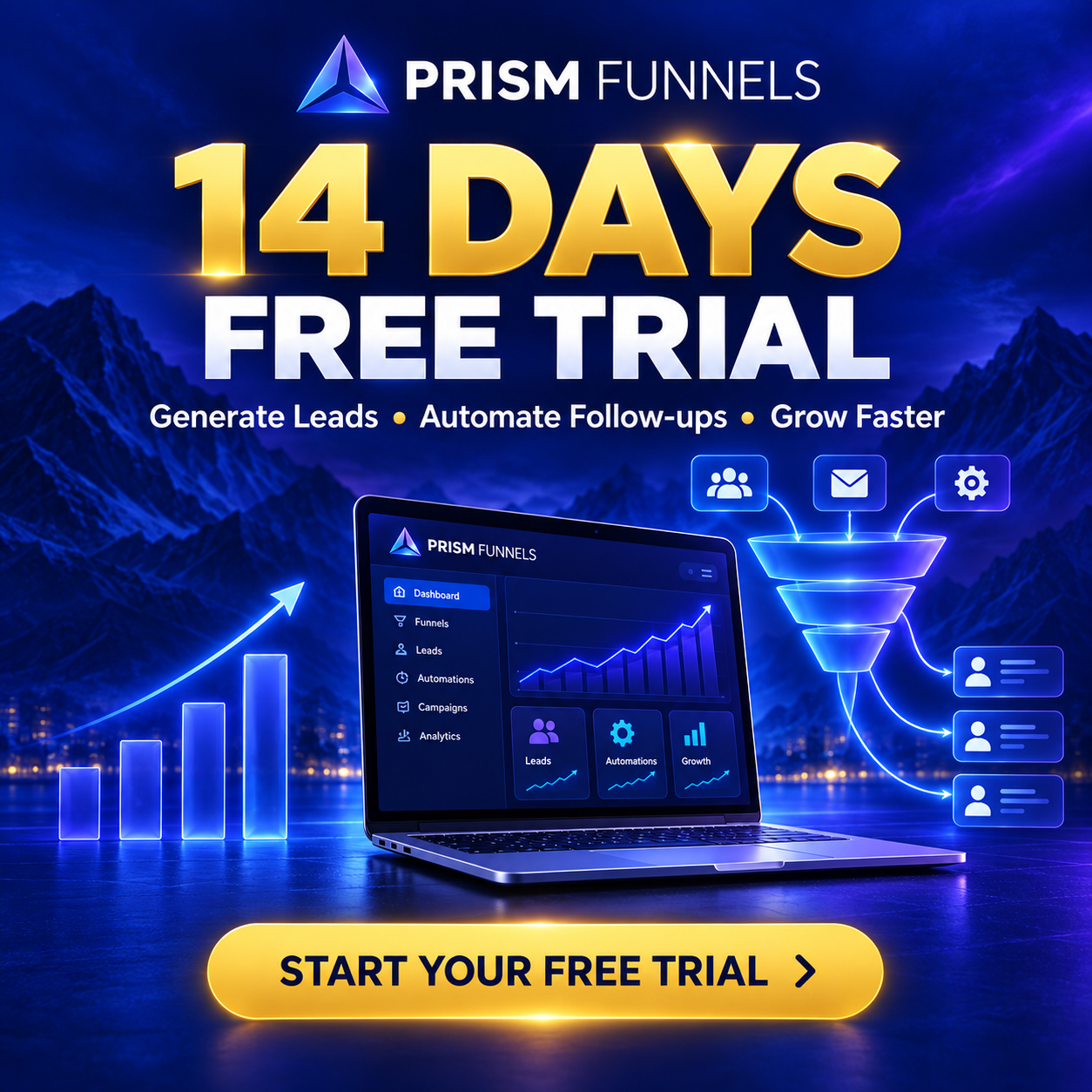 Prism Funnels 14-Day Free Trial Overview