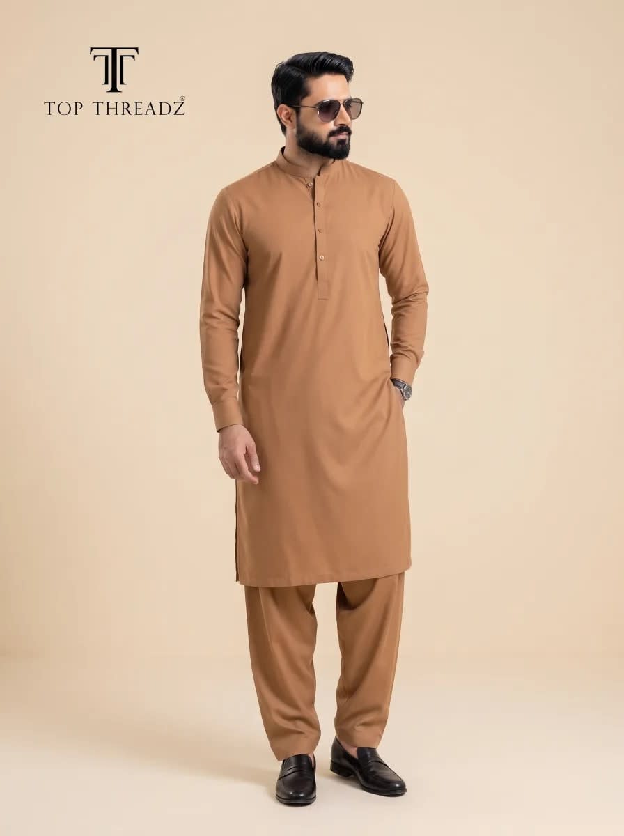 Camel Brown Wash & Wear | Top Threadz - alternate view