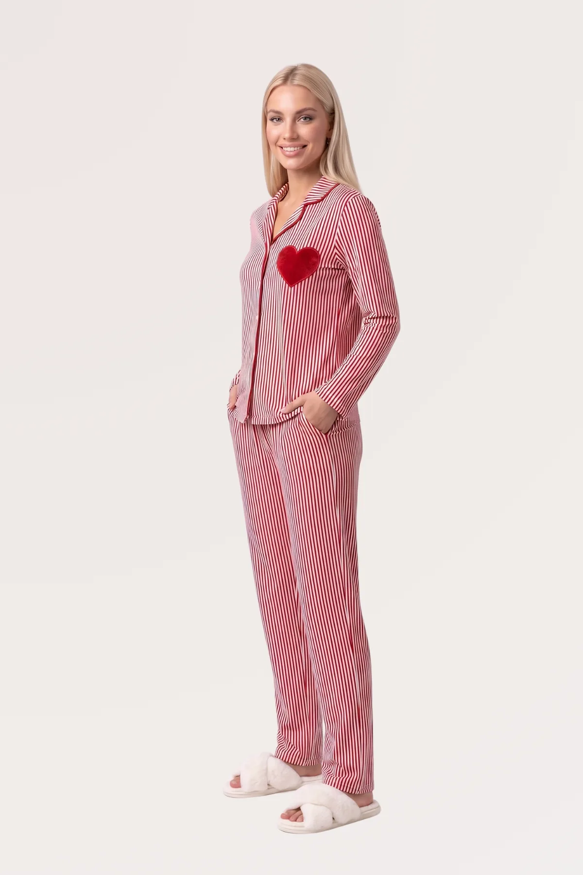 PJS Düğmeli Pijama Takım 30144