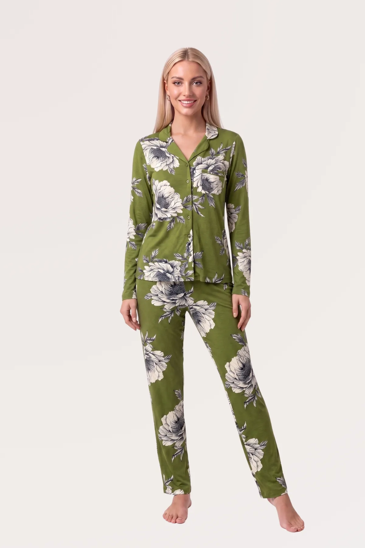 PJS Düğmeli Pijama Takım 30152