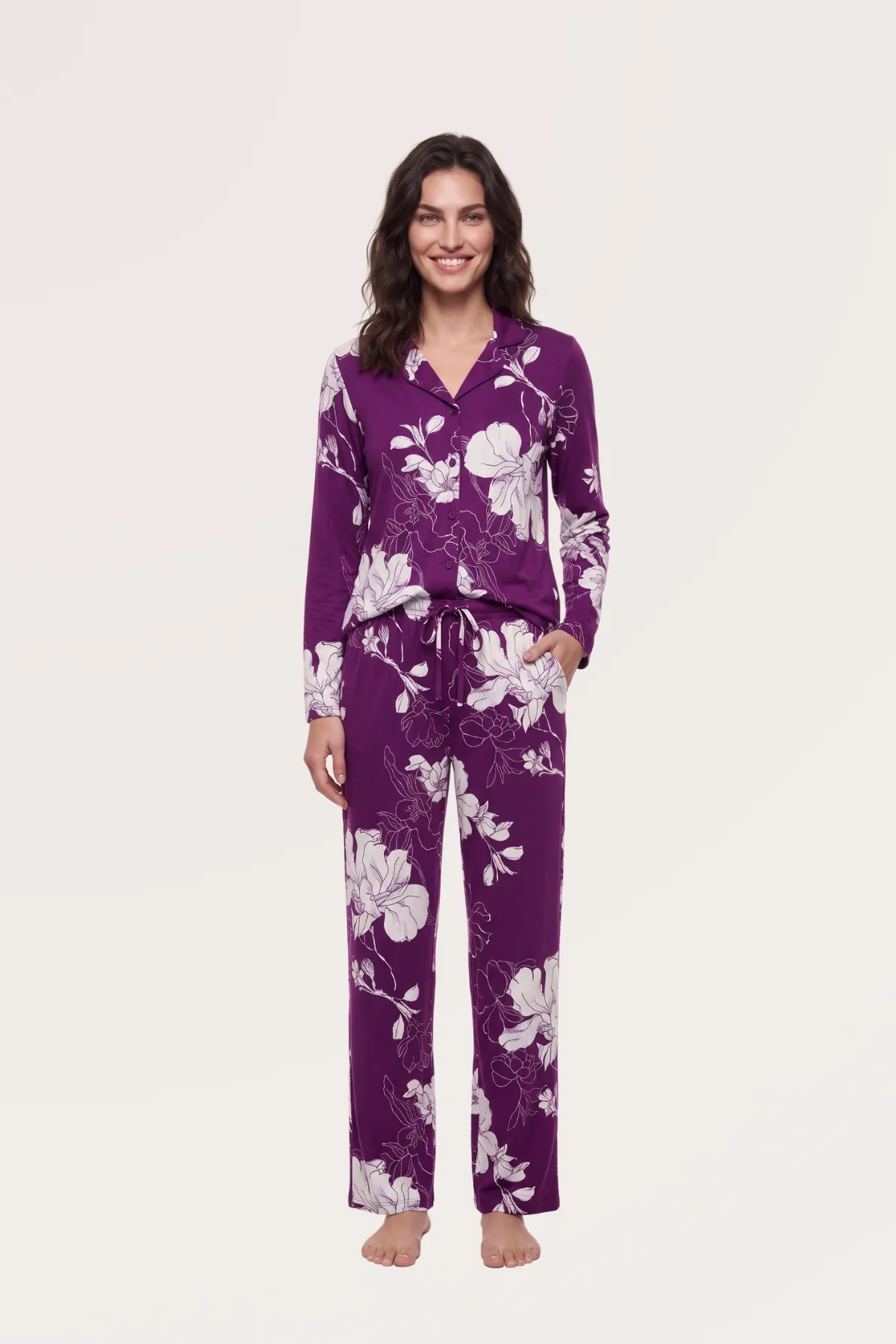 PJS Düğmeli Pijama Takım 30161