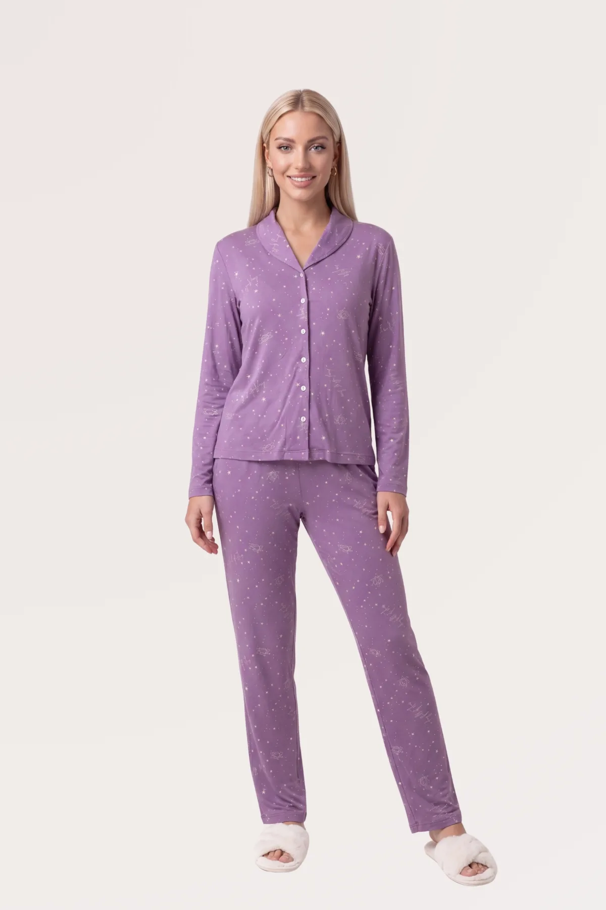 PJS Düğmeli Pijama Takım 30169