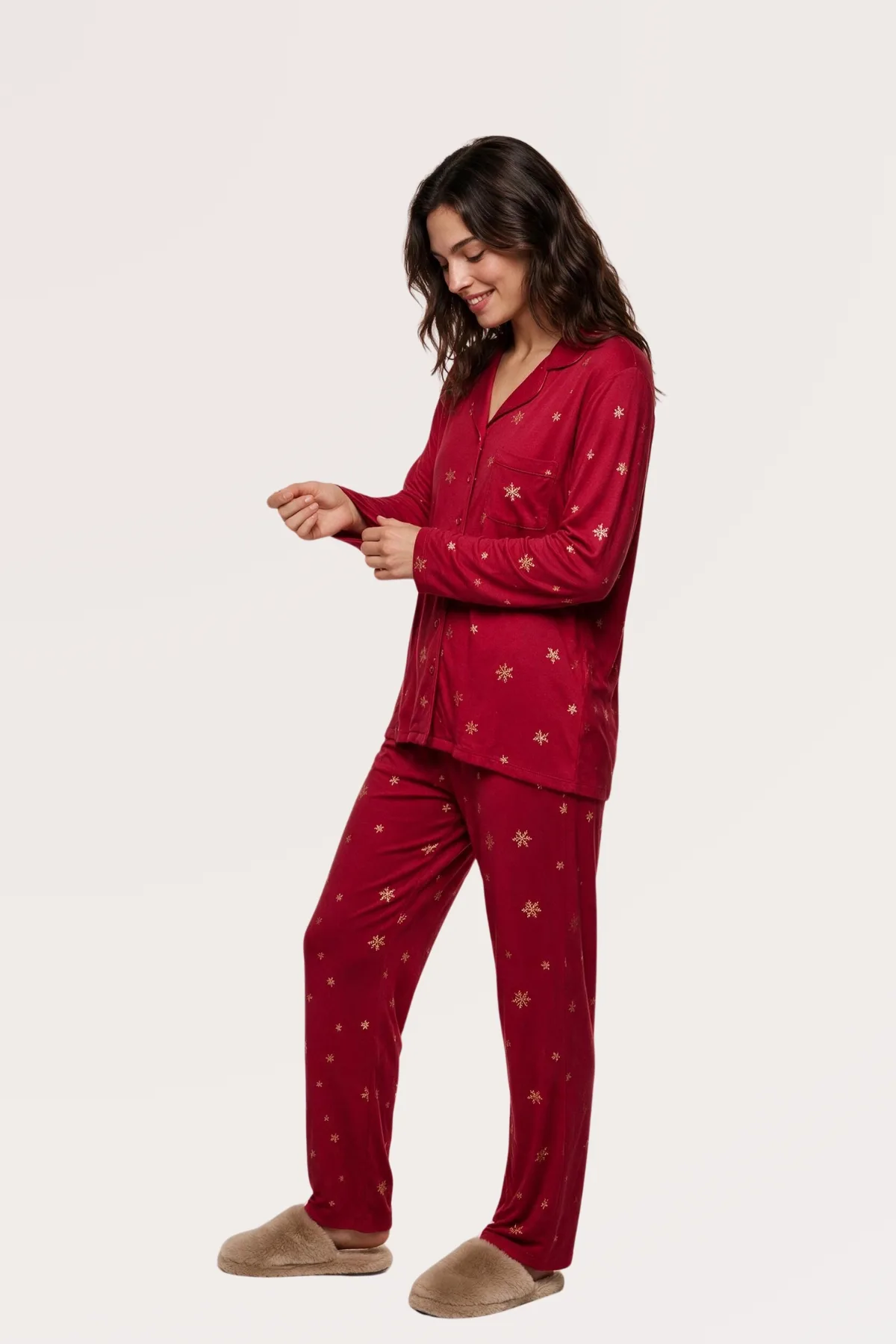 PJS Düğmeli Pijama Takım 30173