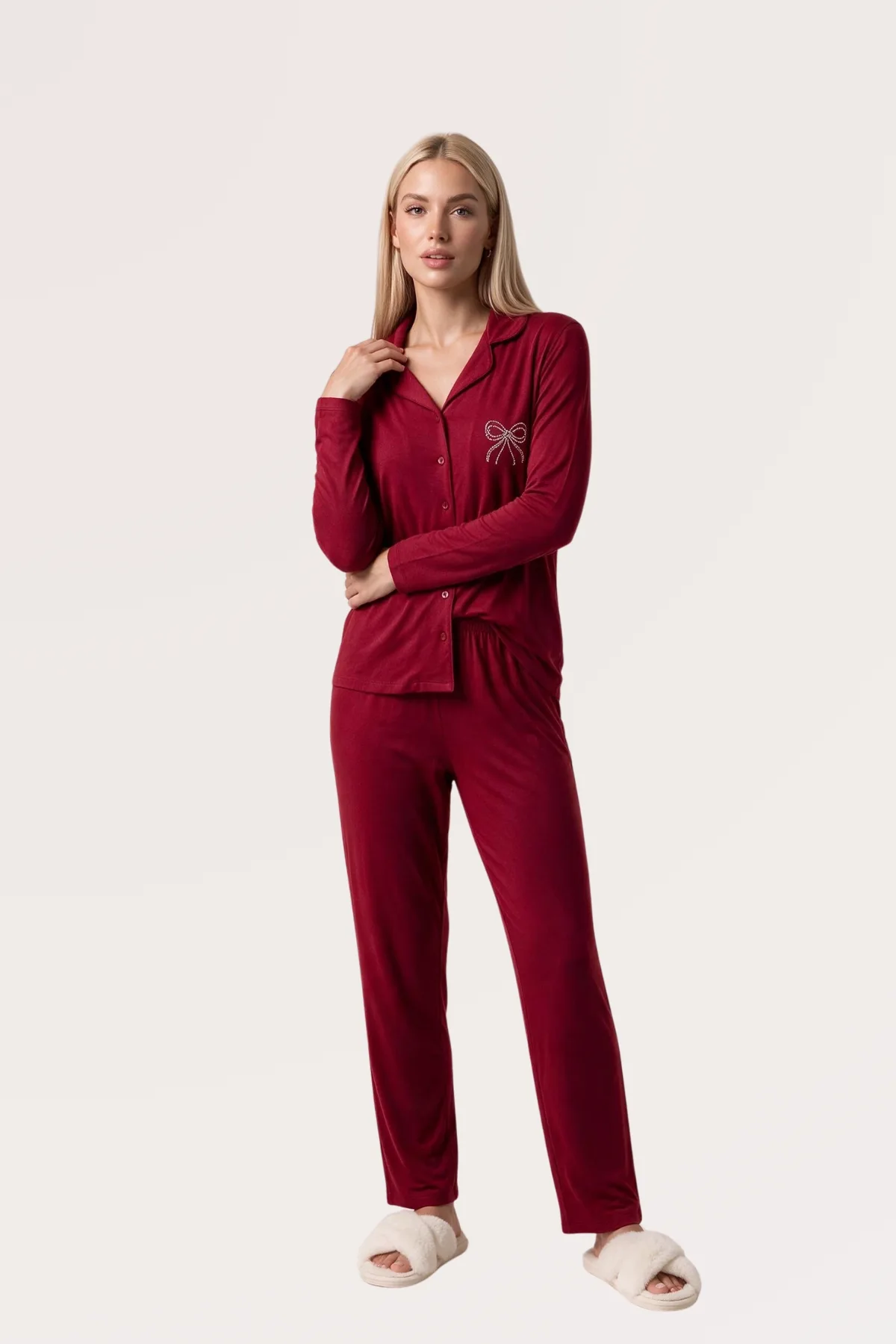 PJS Düğmeli Pijama Takım 30178
