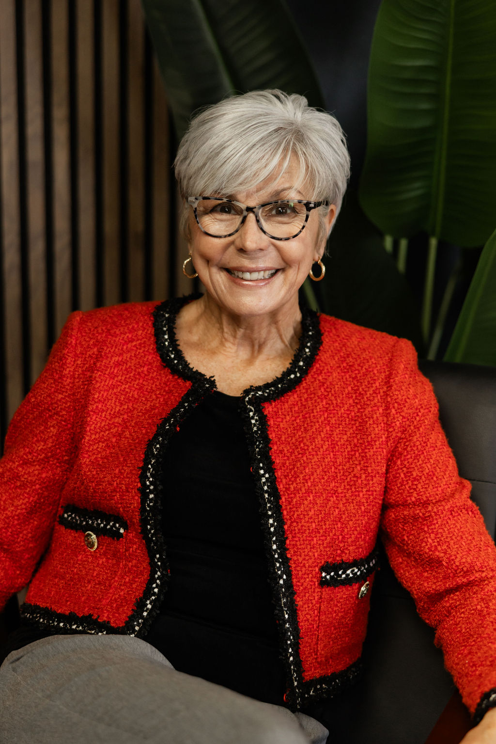 Jill in red tweed