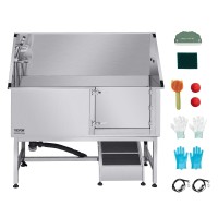 62 Inch Dog Grooming Bath Tub Stainless Steel W Ramp Water Filter product 1