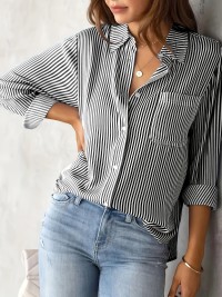 Classic Striped Casual, Business, Versatile Four Seasons Can Wear A Long-sleeved Shirt. product 7