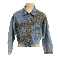 Women's Cropped Distressed Denim Jacket Ripped Button Down Jean Jacket Long Sleeve Casual Streetwear Coat product 1