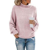 Solid Turtleneck Pullover Sweater Winter Fashion Casual Knitted Long-Sleeved Top Women's Clothing product 8