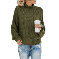 Solid Turtleneck Pullover Sweater Winter Fashion Casual Knitted Long-Sleeved Top Women's Clothing product 5