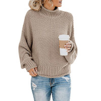 Solid Turtleneck Pullover Sweater Winter Fashion Casual Knitted Long-Sleeved Top Women's Clothing product 6