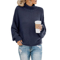 Solid Turtleneck Pullover Sweater Winter Fashion Casual Knitted Long-Sleeved Top Women's Clothing product 11