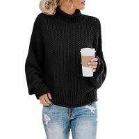 Solid Turtleneck Pullover Sweater Winter Fashion Casual Knitted Long-Sleeved Top Women's Clothing product 2