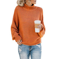 Solid Turtleneck Pullover Sweater Winter Fashion Casual Knitted Long-Sleeved Top Women's Clothing product 3