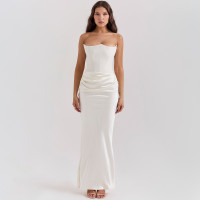 Slim Tube Top Long Dress Sexy Fashion Bandeau Backless Party Evening Dresses For Women Clothing product 2