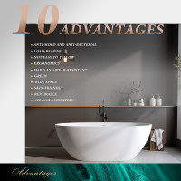 59'' Solid Surface Matte Tub, Solid Surface Soaking Tub, Stone Resin Freestanding Bathtub, Thick Edge Stand Alone Tubs With Overflow, Pop-up Drain, Matte White  Oval product 2