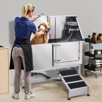 62 Inch Dog Grooming Bath Tub Stainless Steel W Ramp Water Filter product 4