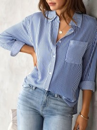 Classic Striped Casual, Business, Versatile Four Seasons Can Wear A Long-sleeved Shirt. product 2