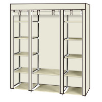 Non-woven Wardrobe 5 Layers 12 Compartments 150x45x175-beige product 2