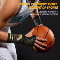 1 Pair Copper Wrist Compression Sleeves Support Brace Unisex For Sports Fitness Workouts Typing Breathable Hand Protection product 1
