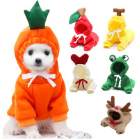 Cute Fruit Dog Clothes For Small Dogs Hoodies Winter Warm Fleece Pet Clothing Puppy Cat Costume Coat For French Chihuahua Outfit product 2