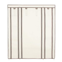 Non-woven Wardrobe 5 Layers 12 Compartments 150x45x175-beige product 4
