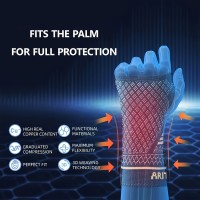 1 Pair Copper Wrist Compression Sleeves Support Brace Unisex For Sports Fitness Workouts Typing Breathable Hand Protection product 2