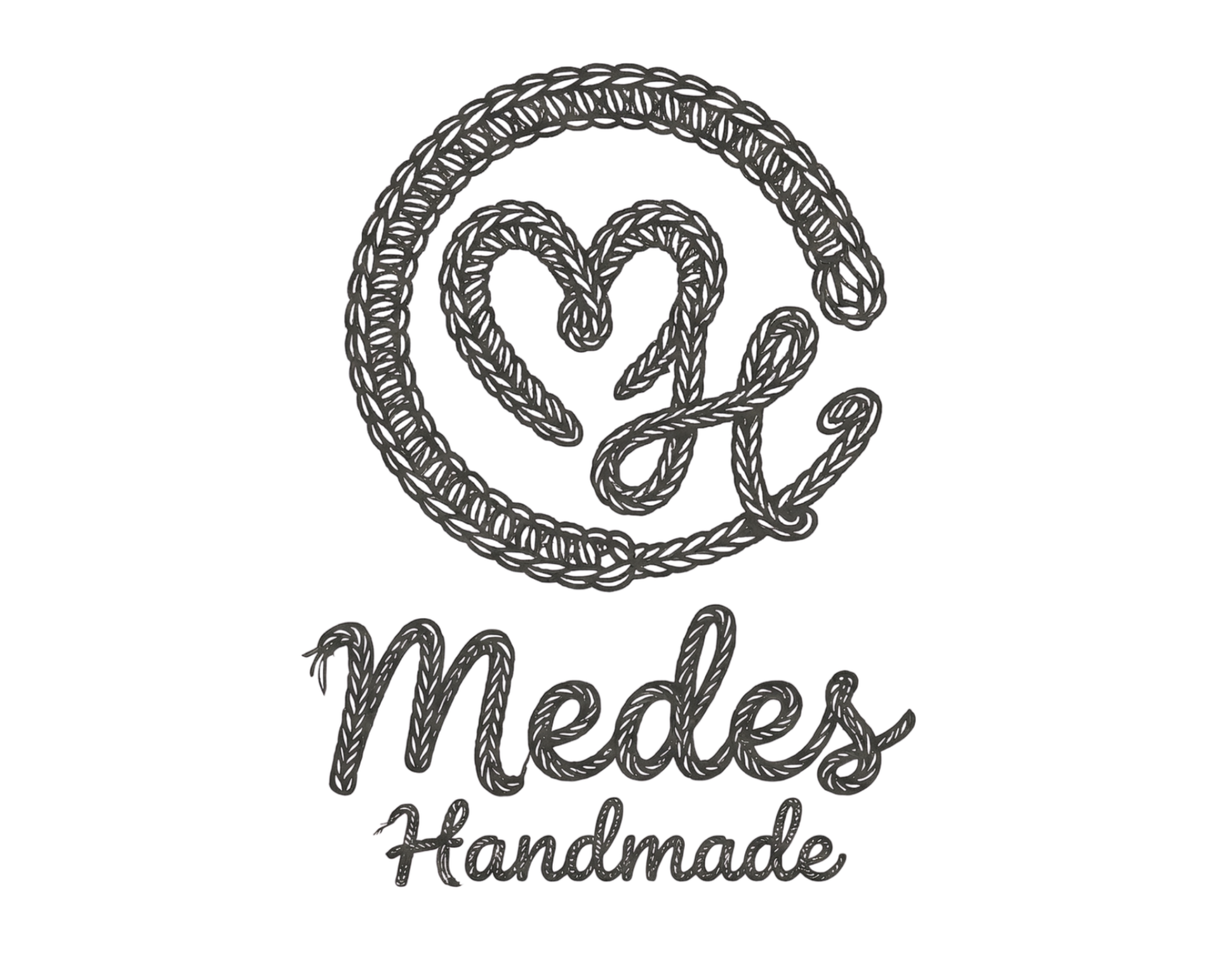 MedesHandmade hand-drawn rope logo mark