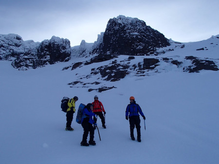 Basic use of crampons in winter conditions